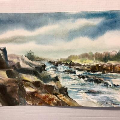 E - 436 Pair of Signed Original Watercolor Paintings by Jean Ranney Smith