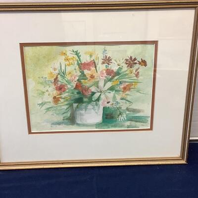 E - 438 Signed & Framed Original Watercolor Painting by Jean Ranney Smith