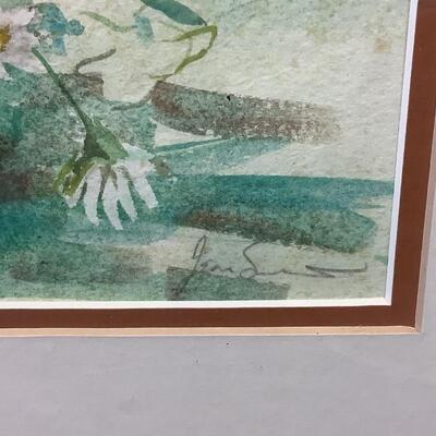 E - 438 Signed & Framed Original Watercolor Painting by Jean Ranney Smith