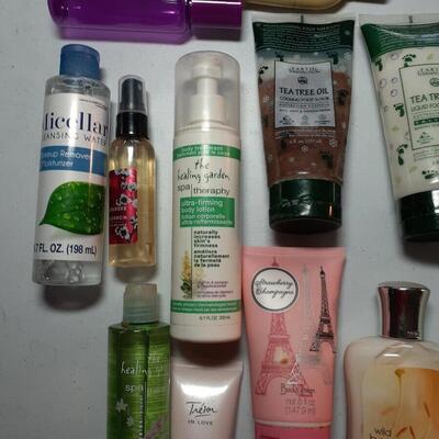 Assorted beauty products