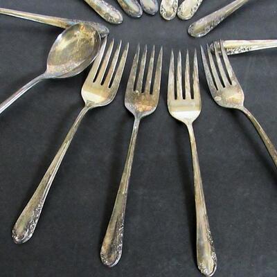 Lot of Vintage Silver Plate Flatware, Rogers Bros Extra Plate