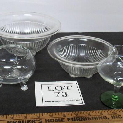 Vintage Glass Bowls, Vases