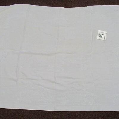 2 Very Large White Vintage Tablecloths, 1 Square Tablecloth
