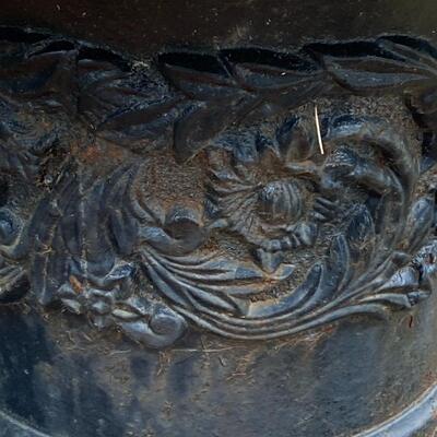 Antique Iron Urn Planter Pot