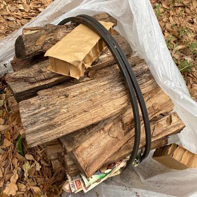 Log Holder with Firewood