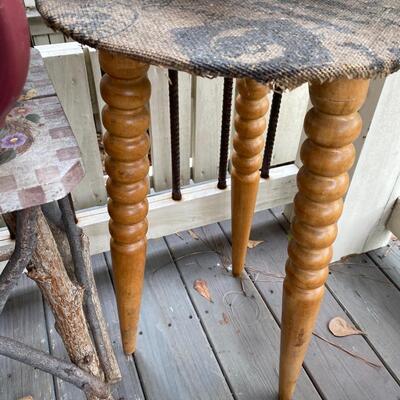 Plant Stand Tables with Plants and Watering Can