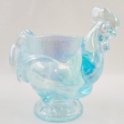 IMPERIAL "MARKED" IRIDESCENT GLASS ROOSTER DECOR