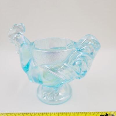 IMPERIAL "MARKED" IRIDESCENT GLASS ROOSTER DECOR