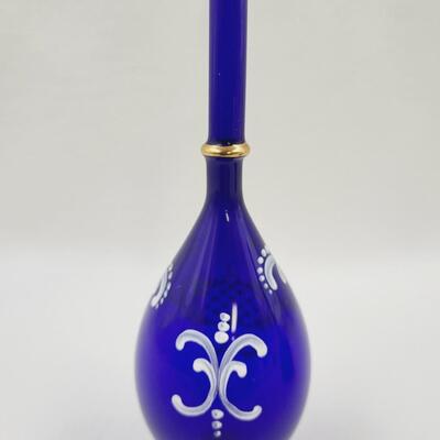 DAINTY GLASS "VASES" HAND PAINTED 2 PAIR BUNDLE