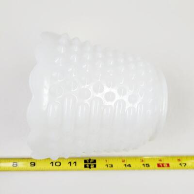 FIRE KING HOBNAIL WHITE VASE #15