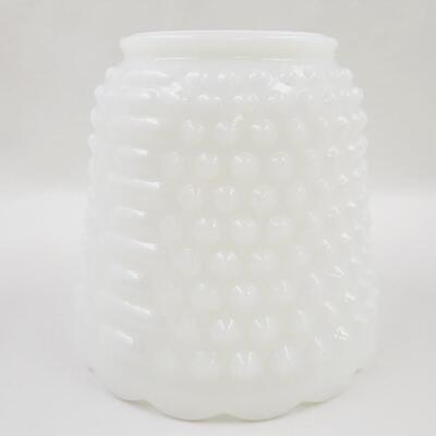 FIRE KING HOBNAIL WHITE VASE #15