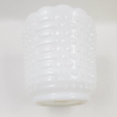FIRE KING HOBNAIL WHITE VASE #15