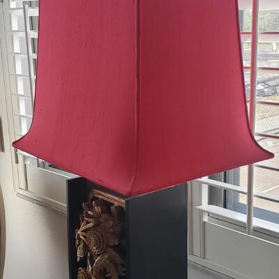 1 Red/Gold Oriental Table Lamp