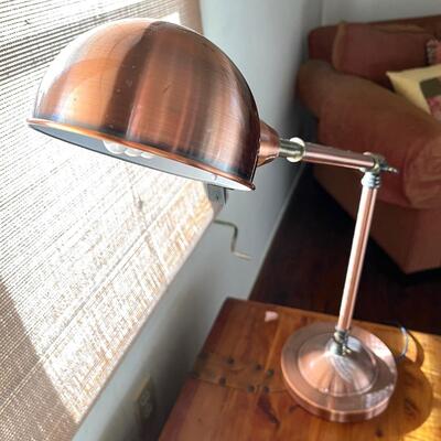 Lot 348. Coppertone Industrial Extension Desk Lamp