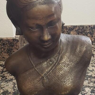 Bronze Bust of Burmese Female Lot