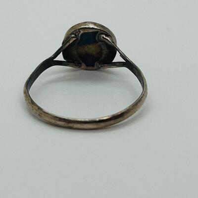Lot 95 Vintage Sterling ring, Sun & Stars. Sz. 5