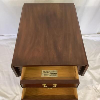 C - 601 Henkel  Harris Two Drawer Mahogany Drop Leaf Table