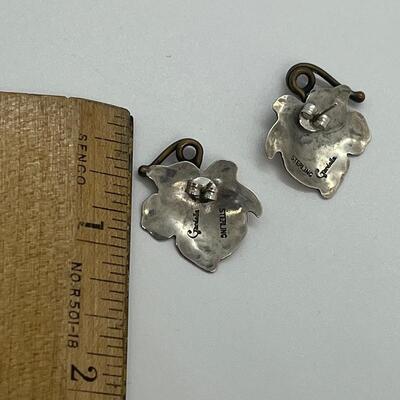 Lot 109: Gardella Sterling Tri Color Silver, Copper Brass Earrings & Pendant Set