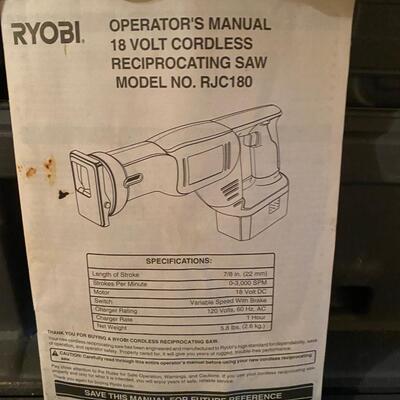 Ryobi 18V Cordless Reciprocating Saw