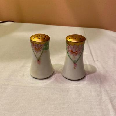 Antique Austrian china salt and pepper shakers