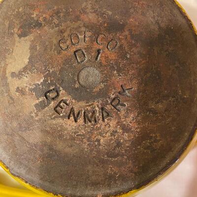 Two cast iron enamel pans