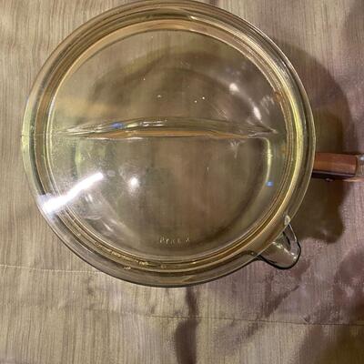 Pyrex lidded pot