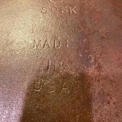 Vintage Square cast iron skillet USA