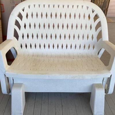 Porch two-person heavy duty plastic glider