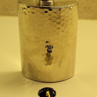 Lot 30: Hammered 10 Oz. Silver Flask made in West Germany