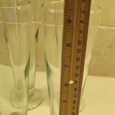 Lot 35: (4) Pilsner Beer Glasses