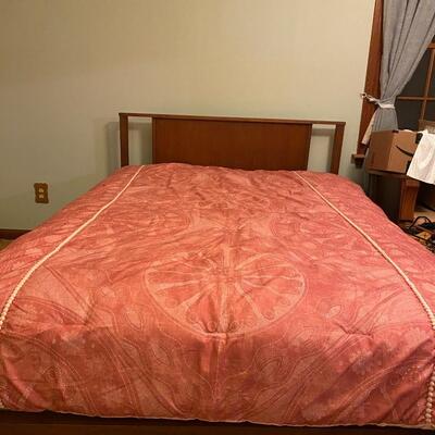 Mid century modern all wood full size bed