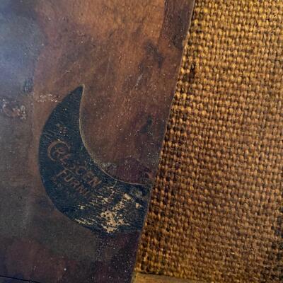 Antique spindle-back rocking chair with web seat