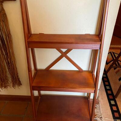 Wooden three shelf plant stand