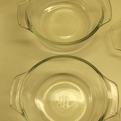 Lot 53: (3) Clear Covered Dishes