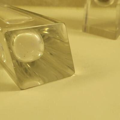 Lot 62: (2) Sets of Diamond Shape Crystal Salt & Pepper Shakers