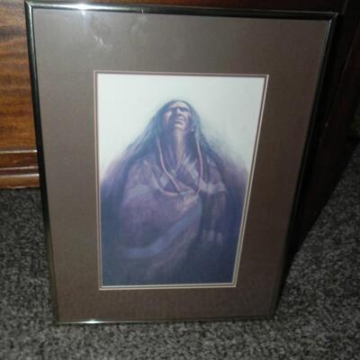 LOT 194  FOUR FRAMED NATIVE AMERICAN ART WORK