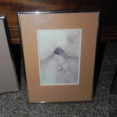 LOT 194  FOUR FRAMED NATIVE AMERICAN ART WORK