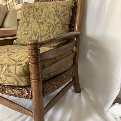 C - 607 Stanford Furniture Corp. Wood/Rattan Chair