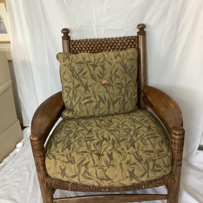 C - 607 Stanford Furniture Corp. Wood/Rattan Chair