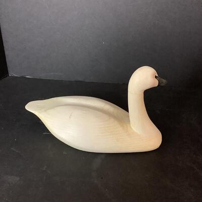 C675 Carved Tundra Swan by Dan Vaughan