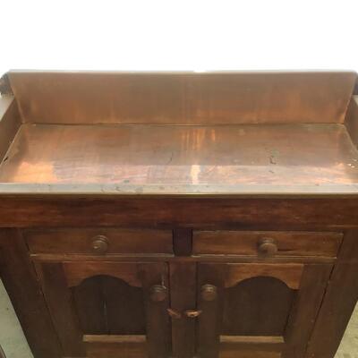 D - 620 Antique Copper Lined Dry Sink