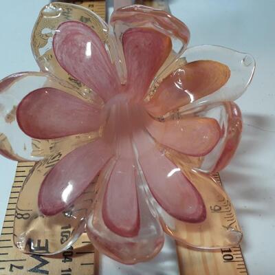 Vintage murano hand blown glass flower