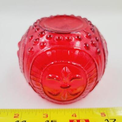 RED FLEUR DE LIS GLASS BUNDLE - 2 PC