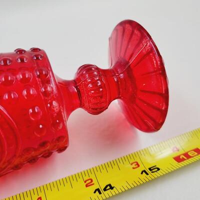 RED FLEUR DE LIS GLASS BUNDLE - 2 PC