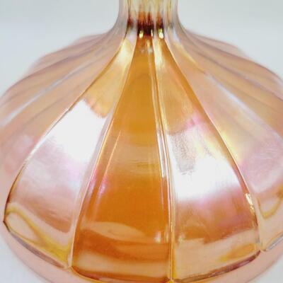 PEACH/ AMBER COLORED CARNIVAL SHERBERT GLASS