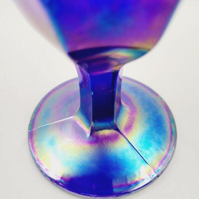 IMPERIAL IRIDESCENT CARNIVAL WINE / GOBLET GLASS 1 PC