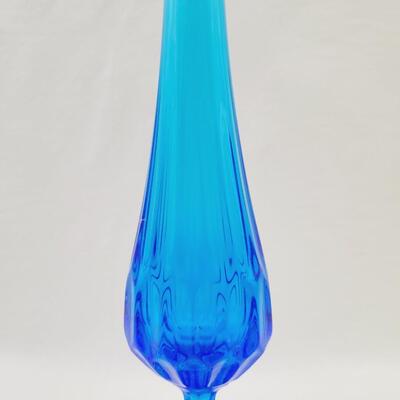 VINTAGE VIKING STRETCH BLUE GLASS VASE