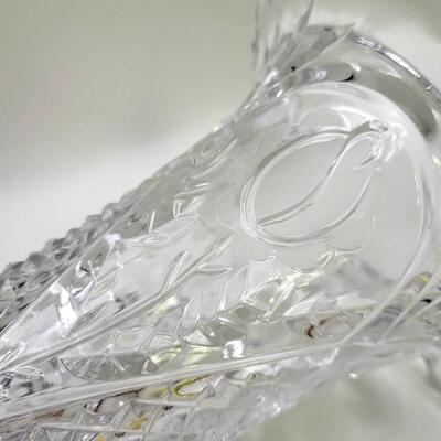 7" CUT CRYSTAL WEST GERMANY FOOTED VASE