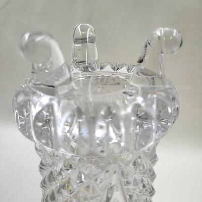 7" CUT CRYSTAL WEST GERMANY FOOTED VASE