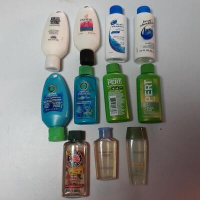 11 mini shampoos and condioner